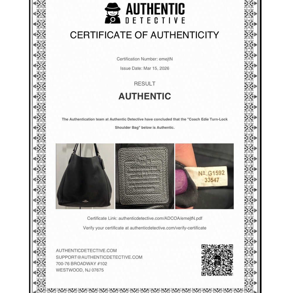 Coach Edie Shoulder Bag 31 in Pebbled Leather - Picture 17 of 17